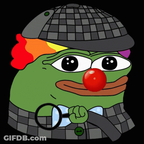 Pepe Meme Detective Clown GIF
