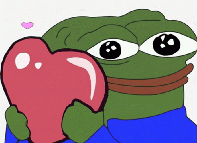 Pepe Meme Fall In Love Heart GIF