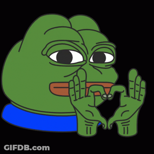 Pepe Meme Finger Heart Eyes GIF
