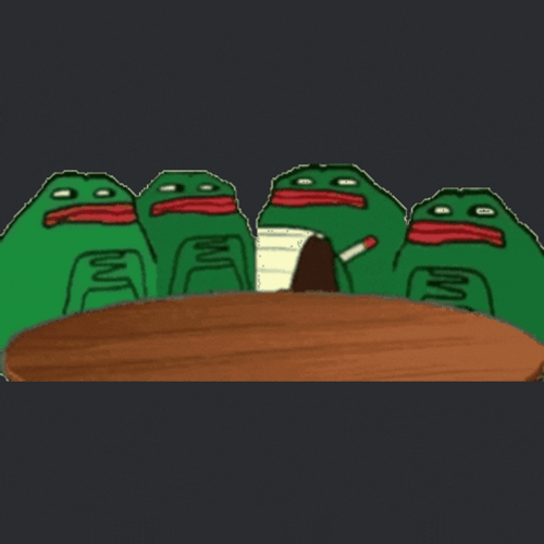 Pepe Meme Group Meeting Nod GIF