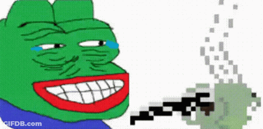 Pepe Meme Pixelated Coffee GIF