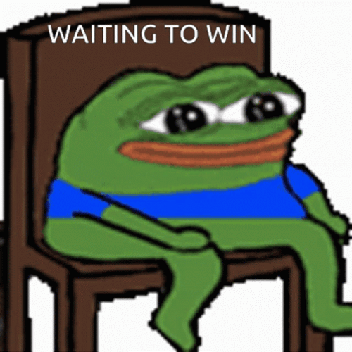 Pepe Meme Waiting To Win GIF