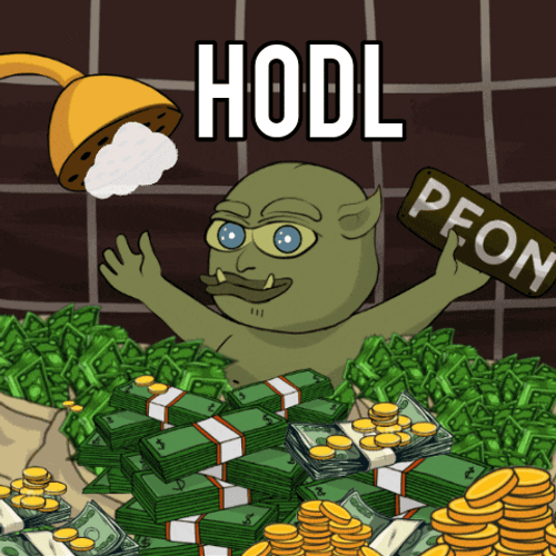 Pepe Showering Money Hodl GIF