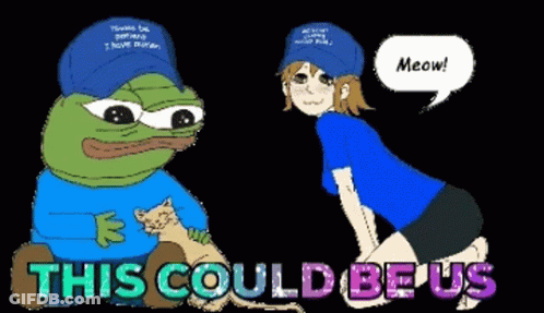 Pepe The Frog And Girl Saying This Could Be Us GIF