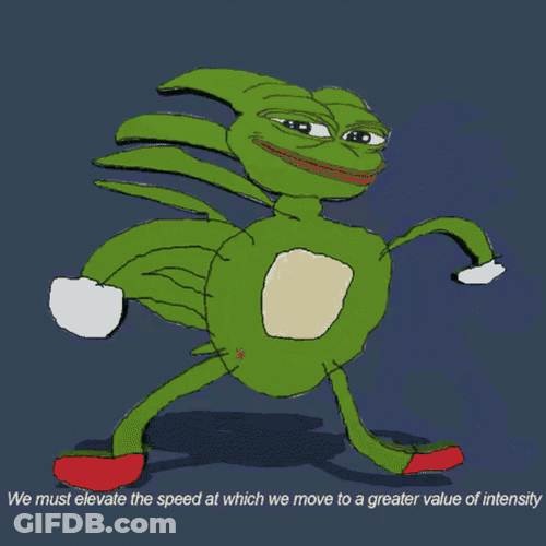 Pepe The Frog As Sanic GIF