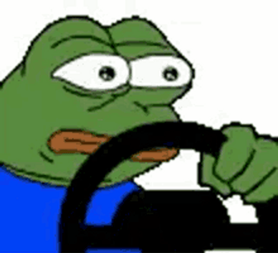 Pepe The Frog Driving GIF
