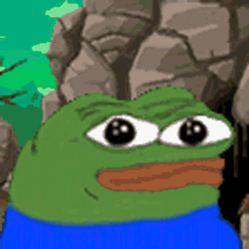 Pepe The Frog Going Inside Cave GIF