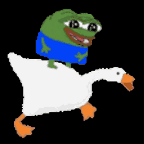 Pepe The Frog Goose Ride GIF