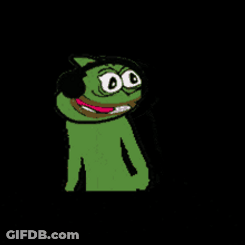 Pepe The Frog Meme Listening To Music Dance GIF