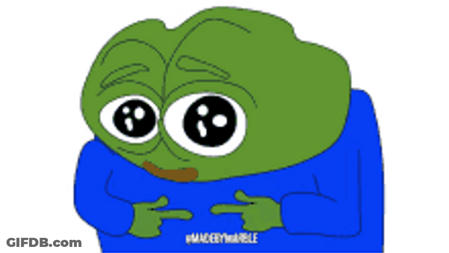 Pepe The Frog Meme Shy Awkward Smile GIF