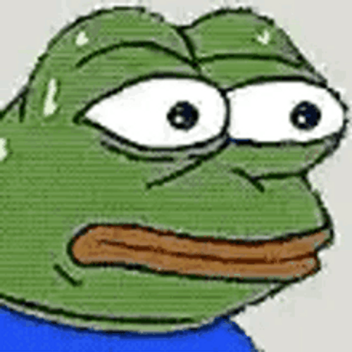 Pepe The Frog Meme Sweating Shocked Big Eyes GIF