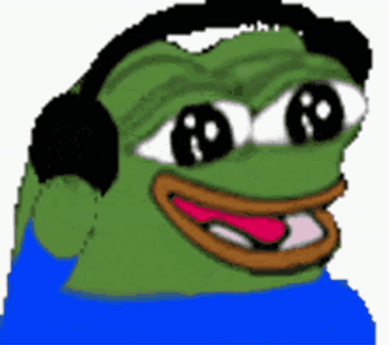 Pepe The Frog Music Headphones GIF