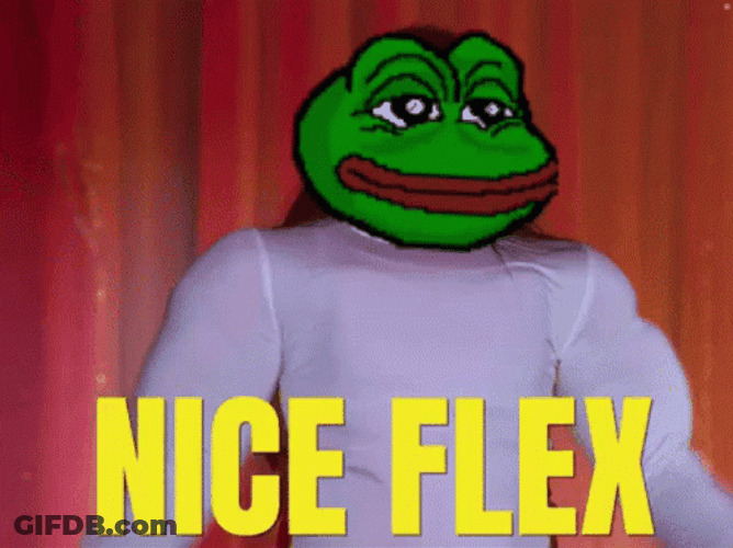 Pepe The Frog Nice Flex GIF