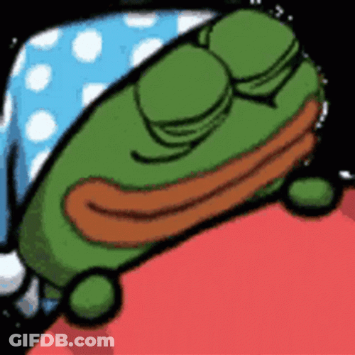 Pepe The Frog Sleeping Meme GIF