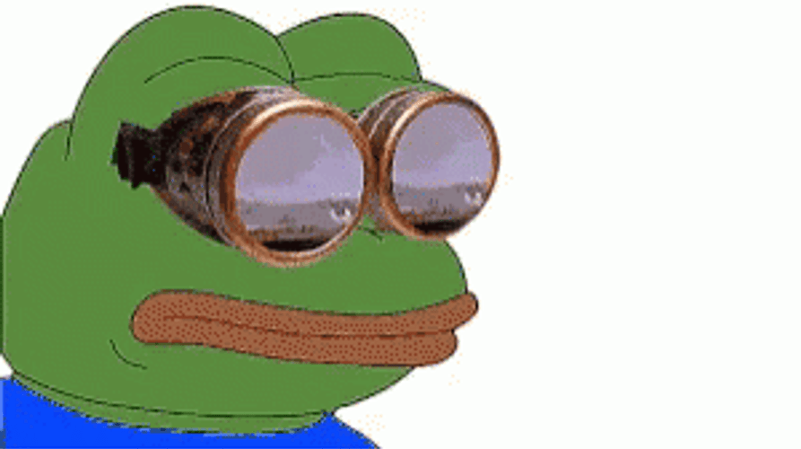 Pepe The Frog Watching Nuke Explosion GIF