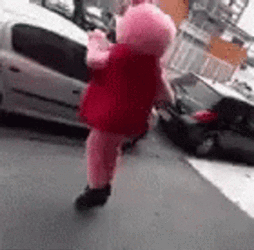 Peppa Pig Dancing On The Street Meme GIF
