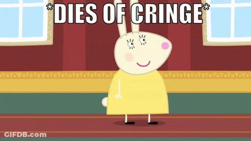 Peppa Pig Dies Of Cringe GIF