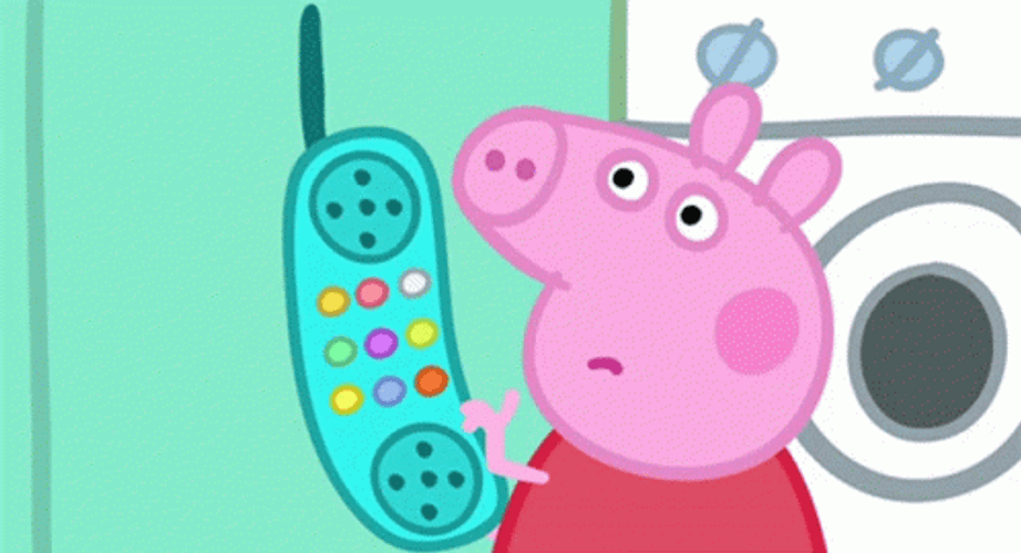 Peppa Pig George Hang Up Phone Call GIF