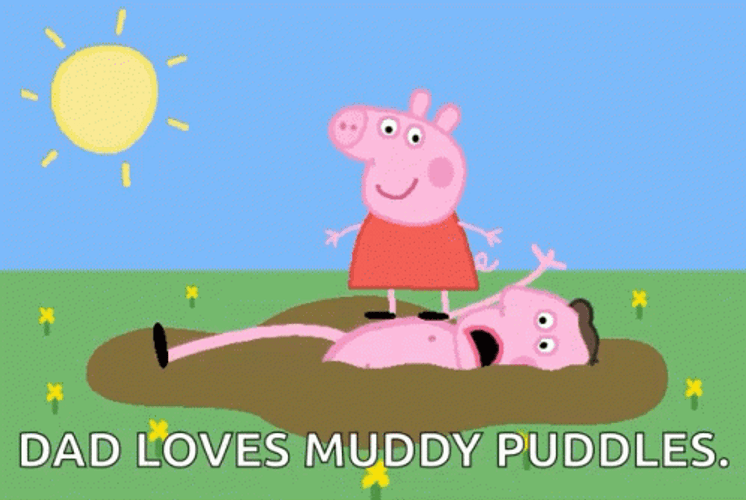 Peppa Pig Muddy Puddles Meme GIF