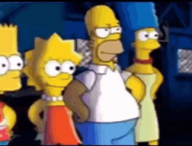 Peppa Pig Versus The Simpsons Cross Over Meme GIF