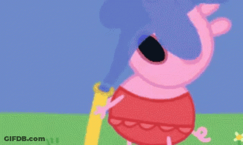 Peppa Pig Wearing Sunglasses Holding Torch GIF