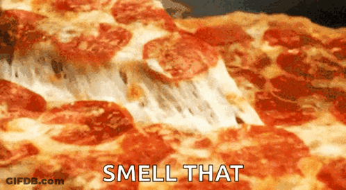 Pepperoni Pizza Saying Smell That GIF
