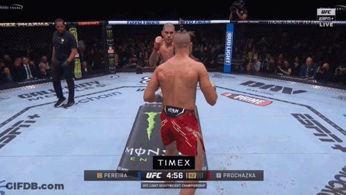 Pereira Vs Prochazka UFC Fight On Timex GIF