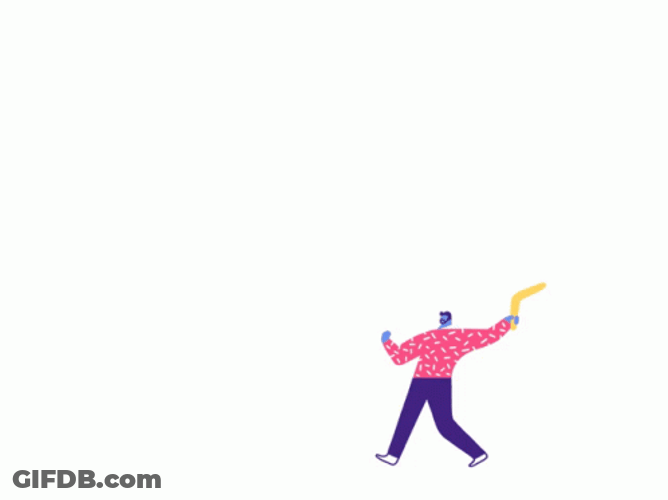 Perfect Boomerang Throwing Animation GIF