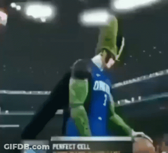 Perfect Cell Alley Oop Dunk Ballin Meme GIF