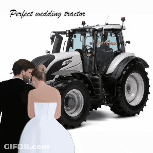 Perfect Wedding Tractor GIF