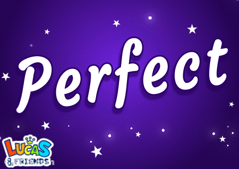 Perfect Word On Purple Background GIF