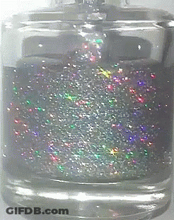 Perfume Bottle With Glitter GIF