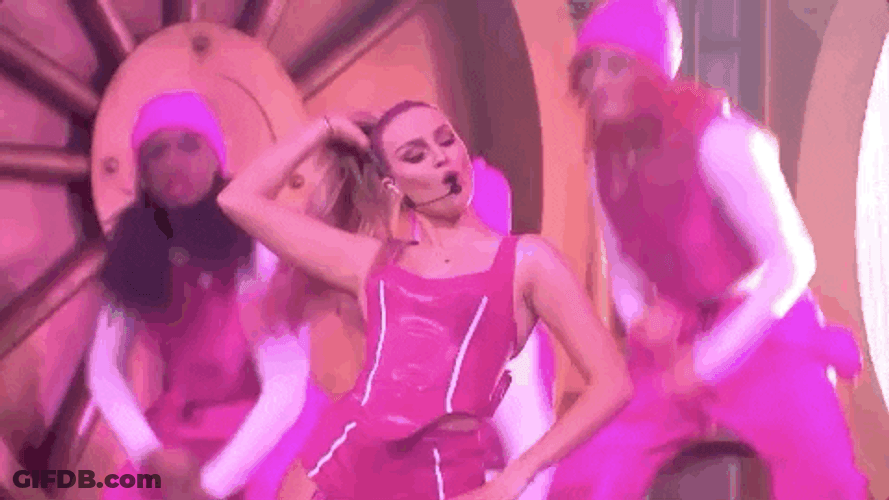 Perrie Edwards Holding Her Pony Tail High GIF