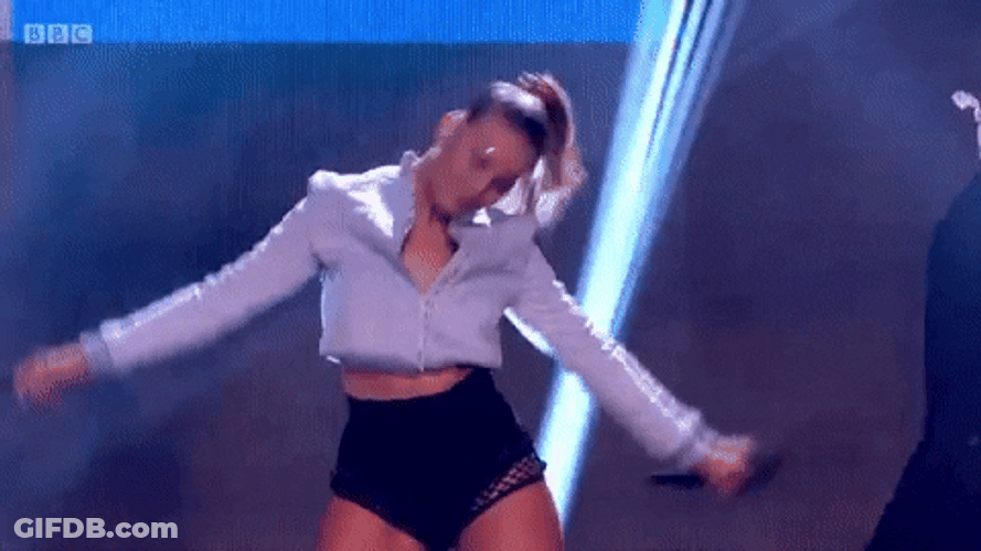 Perrie Edwards Spinning Her Pony Tail GIF