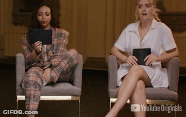 Perrie Edwards Wearing Pony Tail In A Show GIF