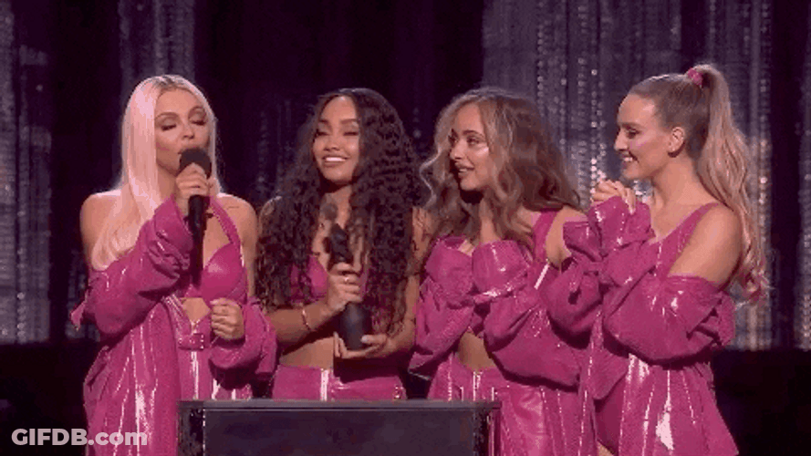 Perrie Pony Brit Awards 2019 Acceptance Speech GIF