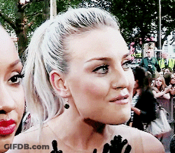 Perrie Pony In An Interview GIF