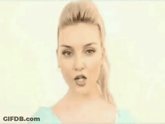 Perrie Pony Puckering Her Lips GIF