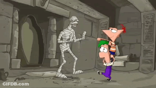 Perry The Platypus Holding A Mummy GIF