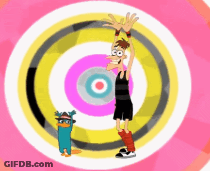 Perry The Platypus Next To Man In Black Tank Top GIF