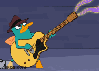 Perry The Platypus Playing Guitar GIF