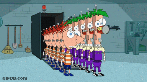 Perry The Platypus Standing In Front Of Safe GIF