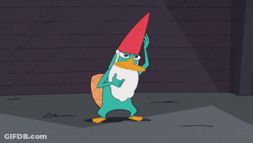 Perry The Platypus Surrounded By Gnomes Saying A Platypus GIF