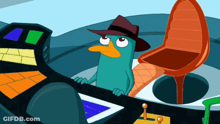 Perry The Platypus Taking Down Notes GIF