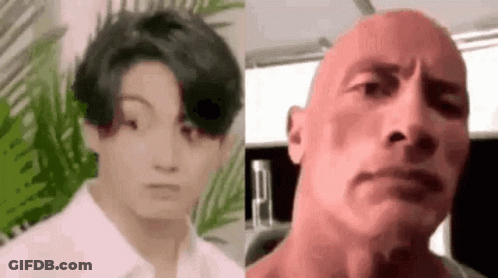 Person And Rock Close Up Faces GIF