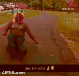 Person Apple On Face Unc Still Got It GIF