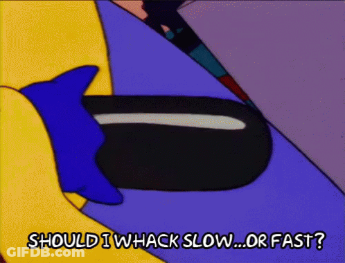 Person Asking Should I Whack Slow Or Fast GIF