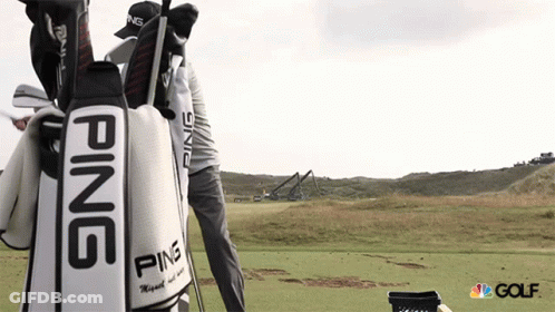 Person Carrying Ping Golf Bag GIF