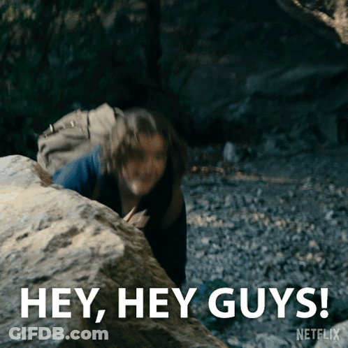 Person Climbing Rock Netflix Ad GIF