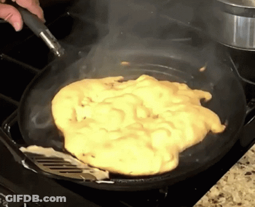 Person Cooking Scrambled Eggs GIF